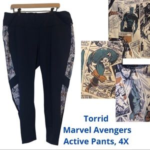 Torrid 4X Marvel Avengers Navy Active Pants